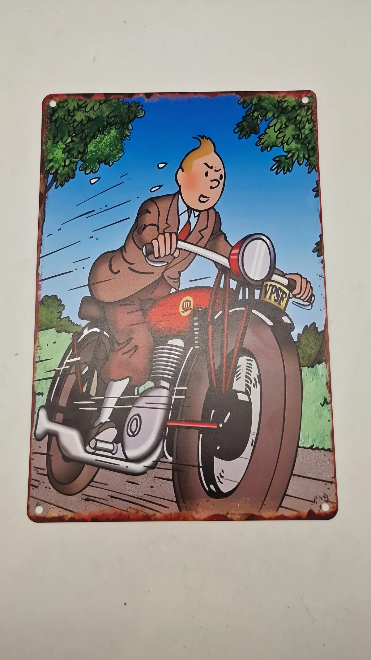 Tintin metalskilt