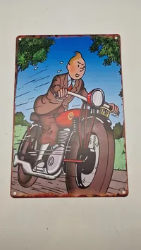 Tintin metalskilt