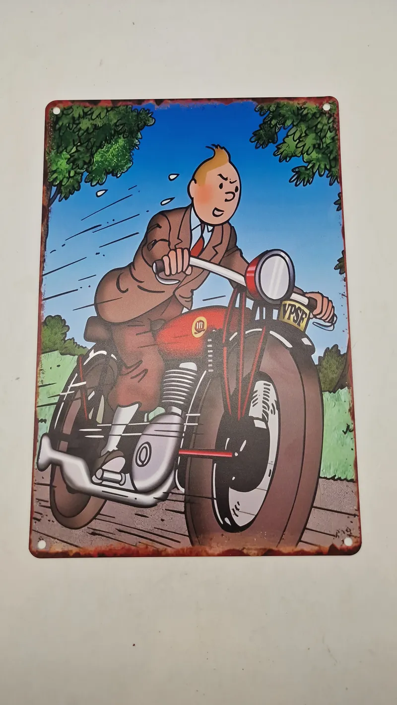 Tintin metalskilt