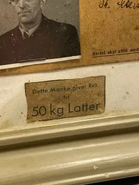 Originalt id kort samt rationeringsmærker i ramme - ww2
