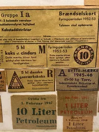 Originalt id kort samt rationeringsmærker i ramme - ww2