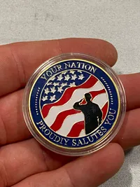 Amerikansk Challenge coin - Thank you for your service