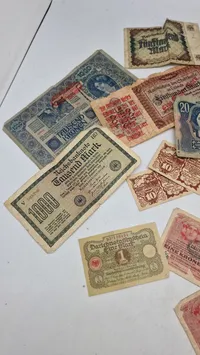 Samling originale tyske pengesedler fra 1920 erne