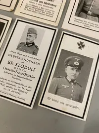 Samling originale dødskort