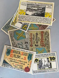 Samling original tysk Notgeld - ww1/2