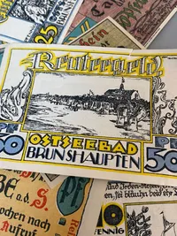 Samling original tysk Notgeld - ww1/2