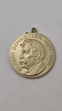 Original mindemedalje for Albert Schweitzer 1875-1965