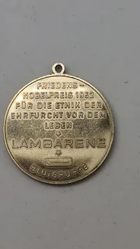 Original mindemedalje for Albert Schweitzer 1875-1965