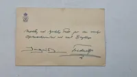 Ekstremt sjældent takke kort fra kronprins Frederik og prinsesse Ingrids bryllup i 1935