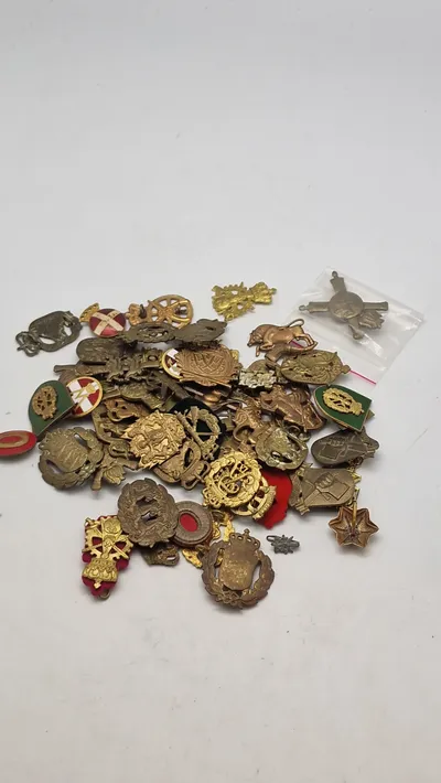 Samling regiments mærker mm.