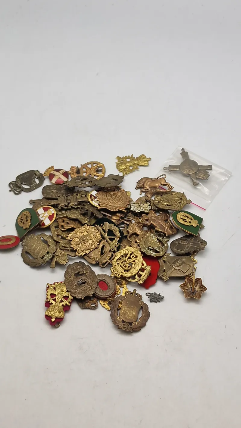 Samling regiments mærker mm.