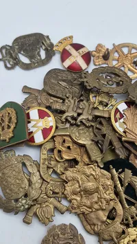 Samling regiments mærker mm.