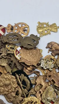Samling regiments mærker mm.