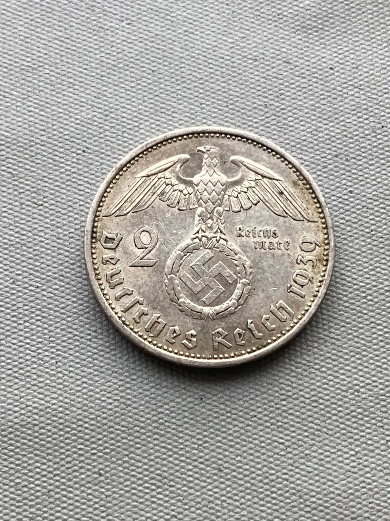 Original 2 Reichmark af sølv
