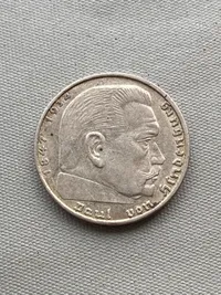 Original 2 Reichmark af sølv
