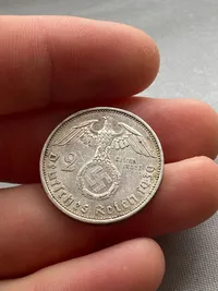 Original 2 Reichmark af sølv