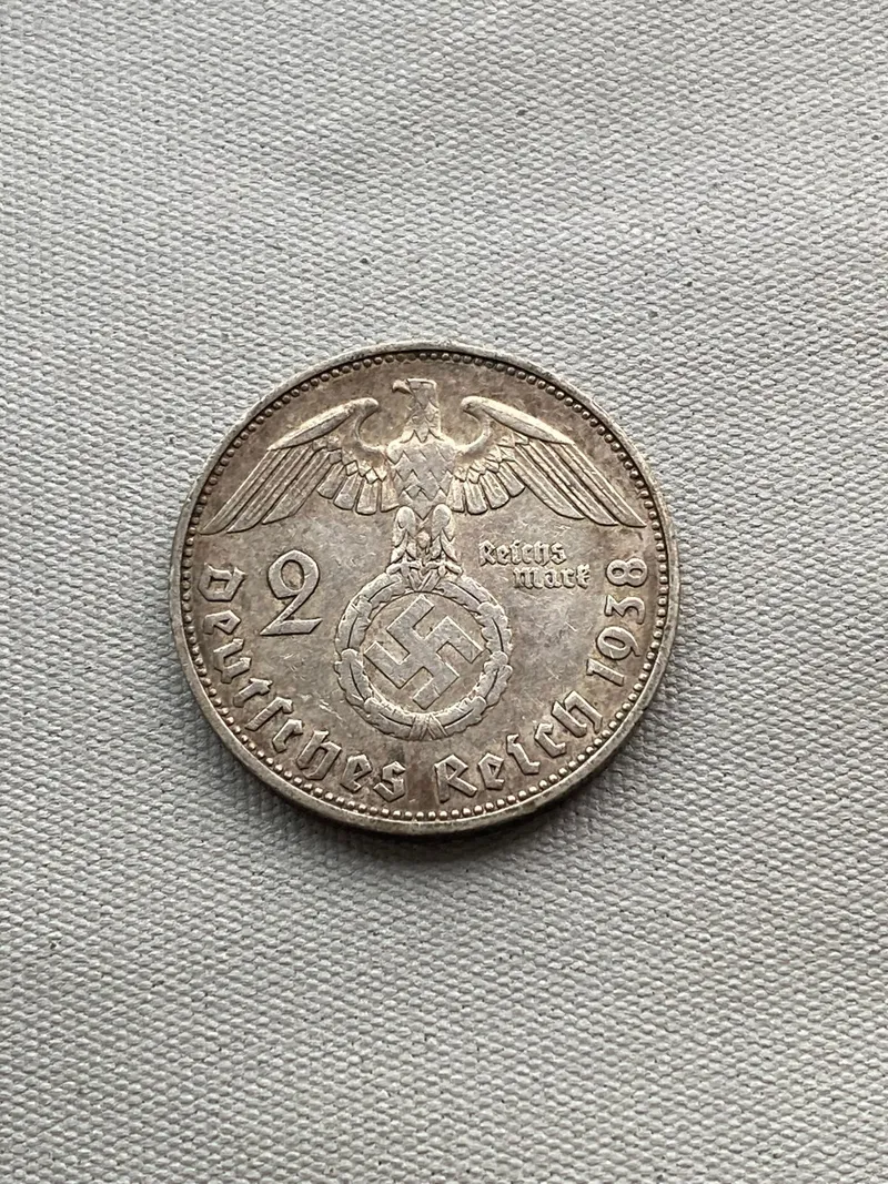 Original 2 Reichmark af sølv