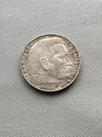 Original 2 Reichmark af sølv