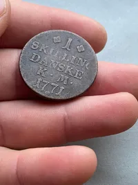 Original dansk 1 skilling 1771