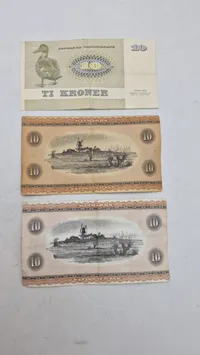 Samling originale danske pengesedler