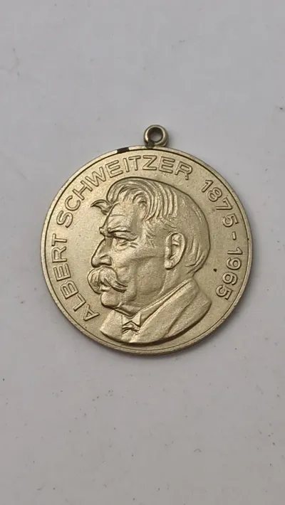 Original mindemedalje for Albert Schweitzer 1875-1965