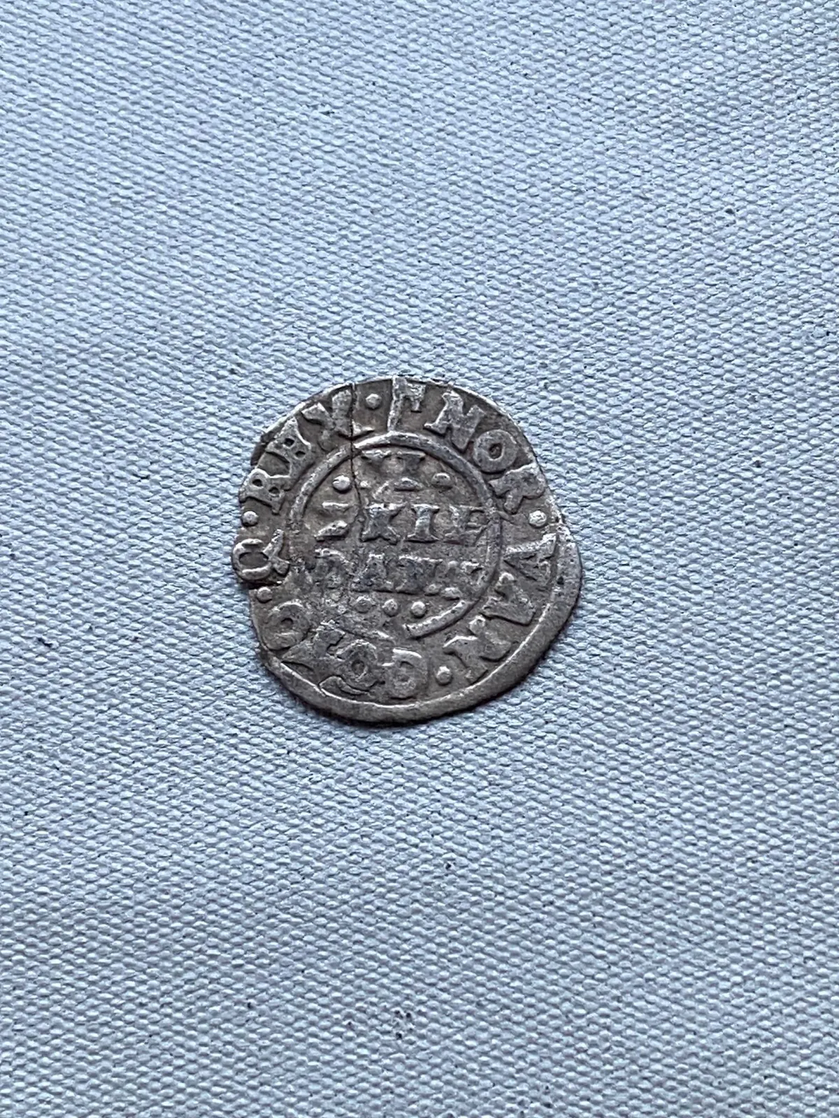 Original dansk sølv skilling 1700 tallet