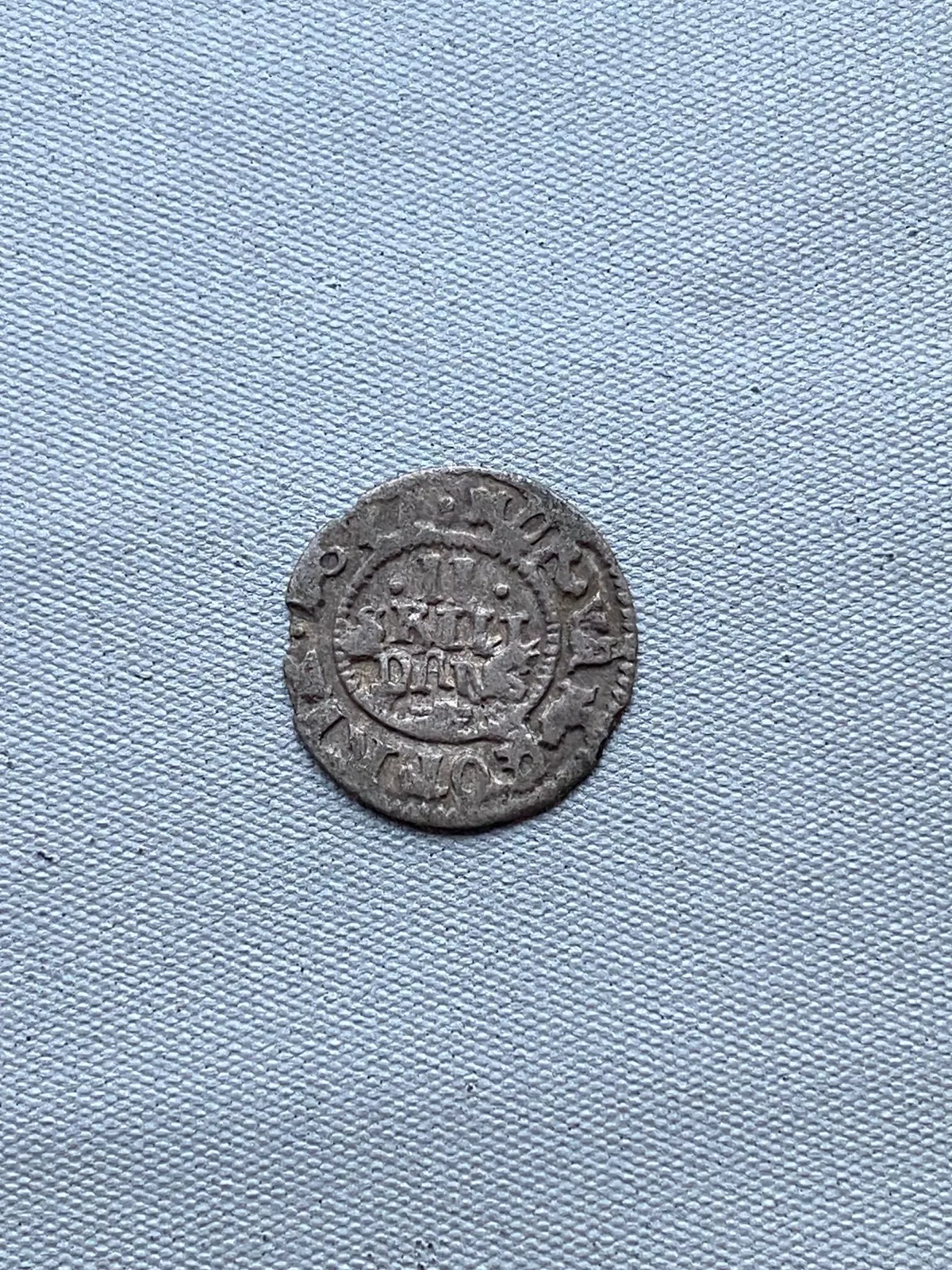 Original dansk sølv skilling 1700 tallet