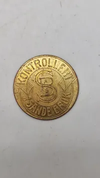 polet fra A/S Sande Bruk, brugt som et kontrolmærke til en 1-liters flaske. Brugt 1927-1942