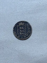 Original dansk sølv skilling 1700 tallet