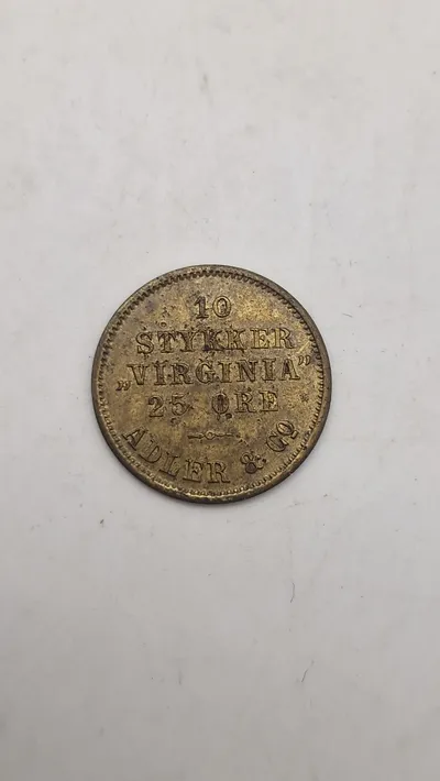 Original dansk reklame-jeton fra Adler & Co