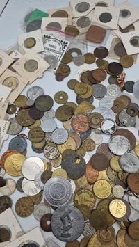 Stort lot mønter og Tokens