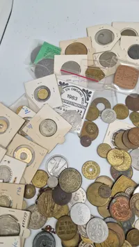 Stort lot mønter og Tokens