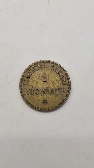 Original islandsk brød-token fra et bageri i Þingeyri