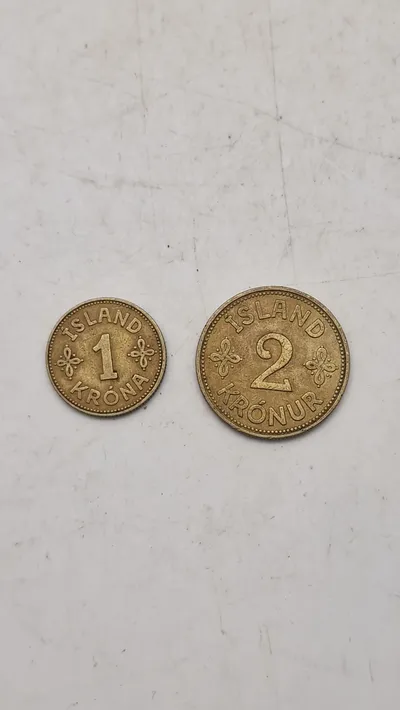 Original islandsk 1 & 2 krone