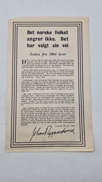Originalt illegalt blad, nedkastet over DK fra Engelske maskiner ww2