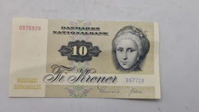 Original dansk 10 krone seddel