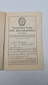 Originalt sportsabzeichen urkunde & stofmærke