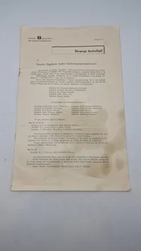 Originalt fortroligt dokument WW2