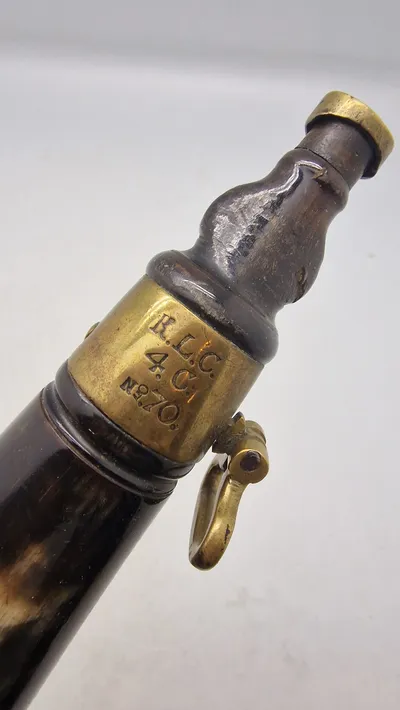 Originalt Jægerkrudthorn model 1819, super stemplet