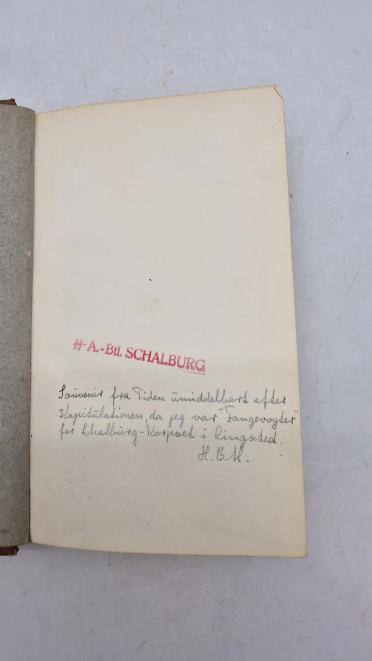 Original Bog fra Schalburgkorpset