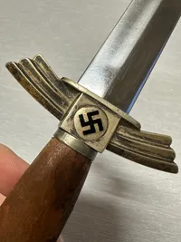 Original  NSFK Fliegermesser by SMF, læder på greb mangler