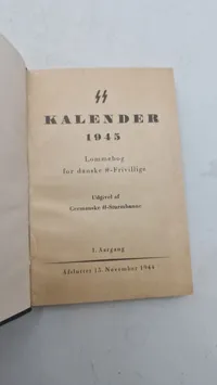 Original Dansk SS kalender 1945, komplet