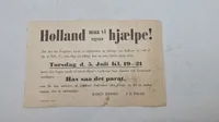 Flyveseddel Holland slut krigen