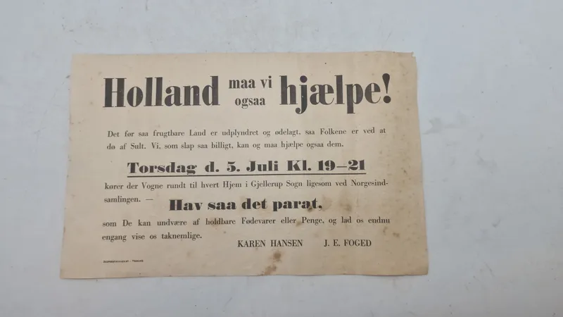 Flyveseddel Holland slut krigen