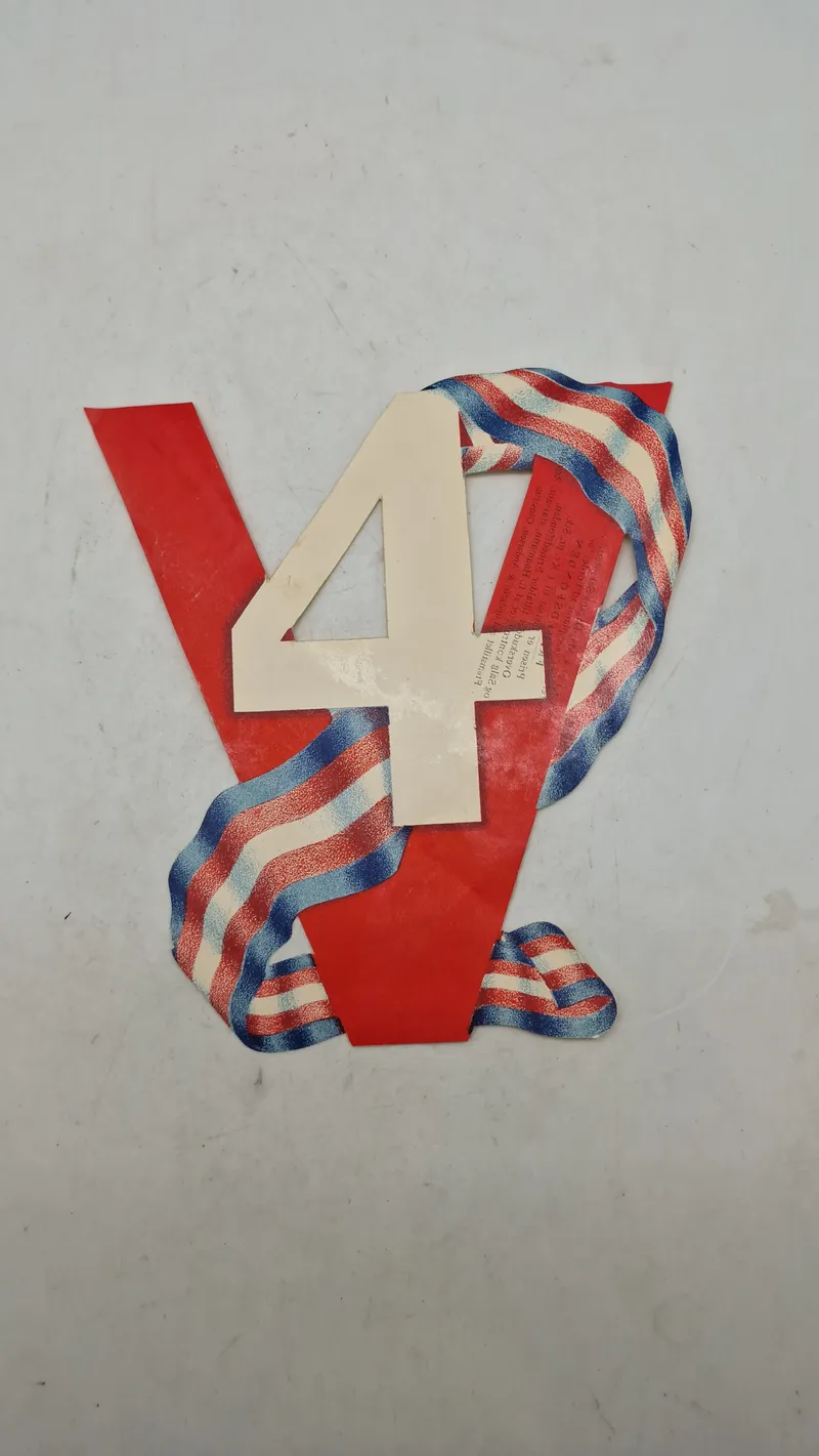 Original 4 maj sticker fra 1945