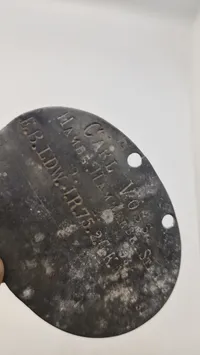 Originalt tysk erkennungsmarke, ww1