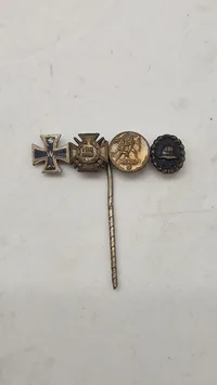 Original tysk miniature nål, eisernes kreuz, Ehrenkreuz des 1. Weltkrieges 1914-1918, Sudetenland-medalje, verwundetenabzeichen