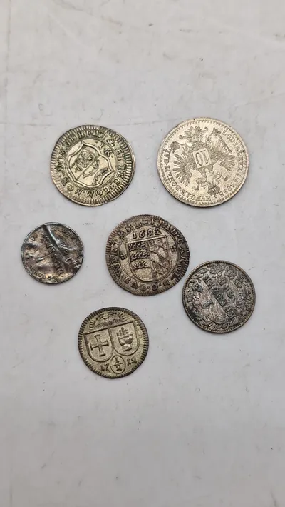 Samling sølvmønter