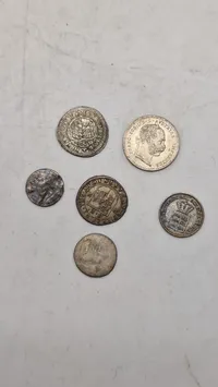 Samling sølvmønter