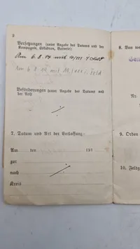 Originalt tysk ww1 lot fra ww1 på samme mand